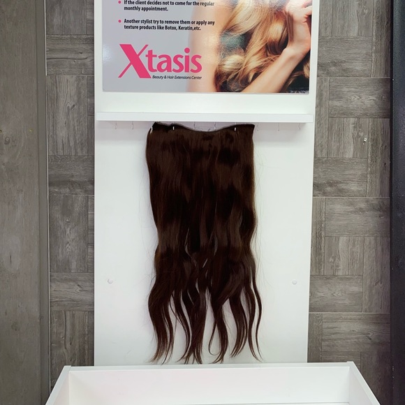 Brown #6 Clip In Hair Extensions 7 pieces - Picture 2 of 3